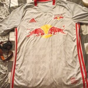 Adidas White and Red Aeroready Jersey